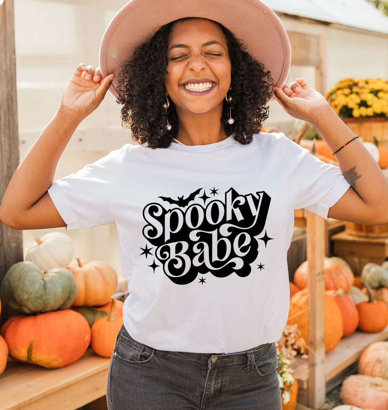 spooky babe Fall is here T-shirt