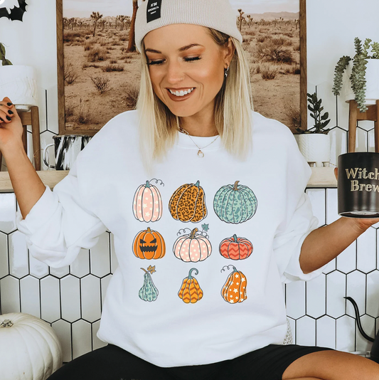 Creepy Pumpkin Halloween Sweatshirt Fall / Halloween Matching