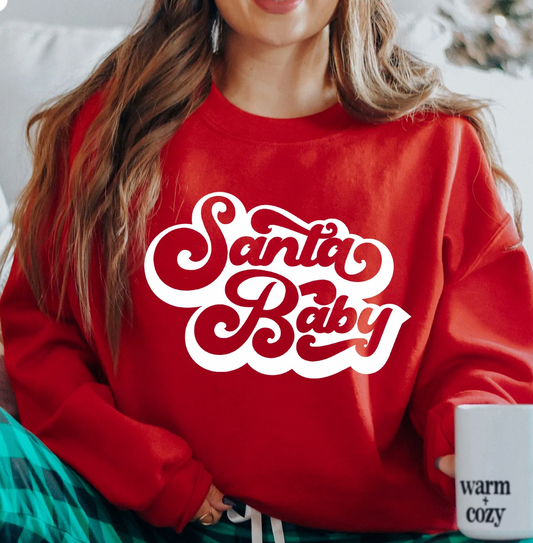 Santa Baby Christmas CrewNeck Sweater Navidad